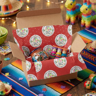 Papier Mousseline Première Fiesta Anniversaire 1 an Mexicain Coloré