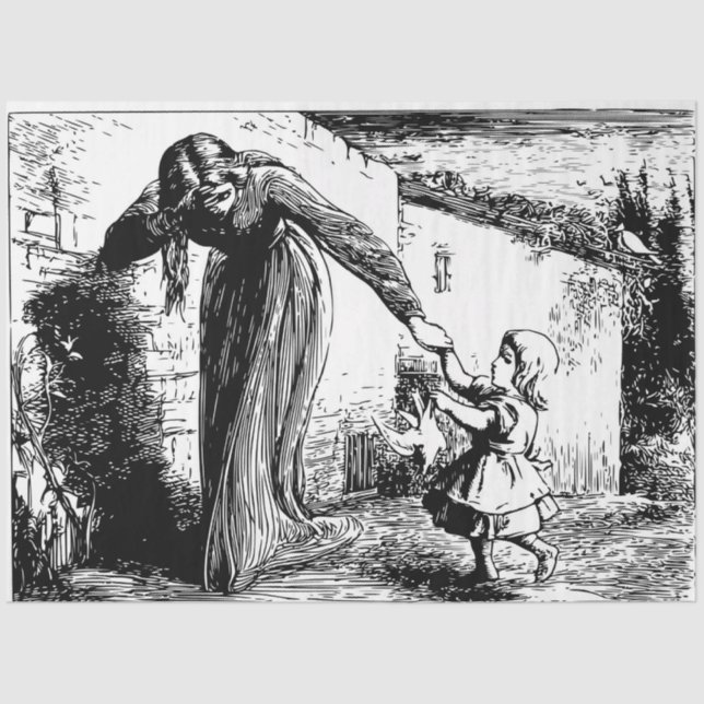 Papier Mousseline Préoccupation - Femme et Enfant (Recto)