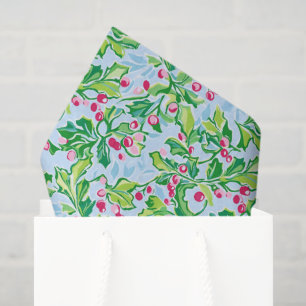 Papier Mousseline Preppy Palm Beach Christmas Holly