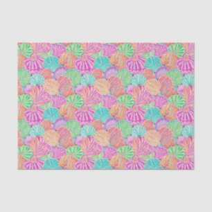 Papier Mousseline Preppy Palm Beach Ocean Shell Motif