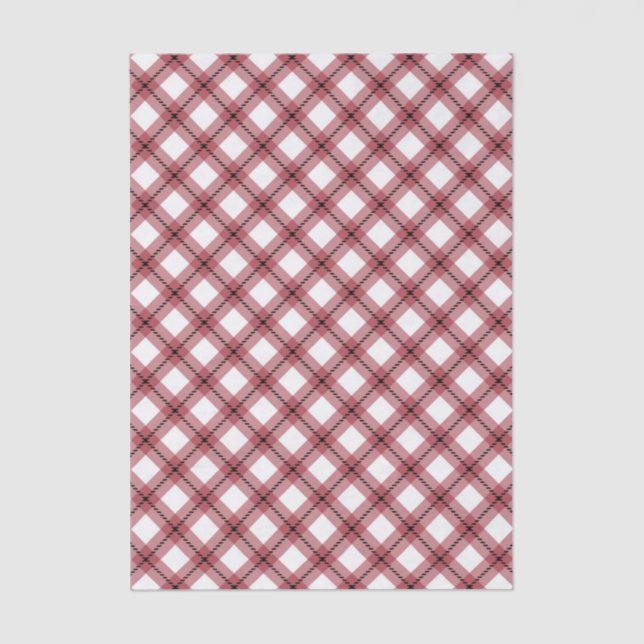 Papier Mousseline Preppy Red Argyle Plaid (Recto)