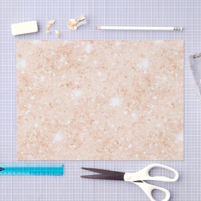 Papier Mousseline Pretty Peach Faux Glitter Bridal Shower (Artisanat)