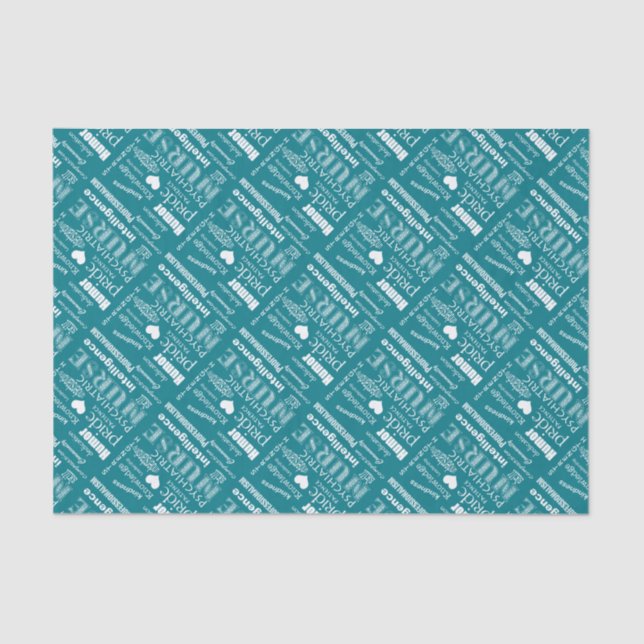 Papier Mousseline Pride infirmière psychiatrique - Texte Conception+ (Recto)