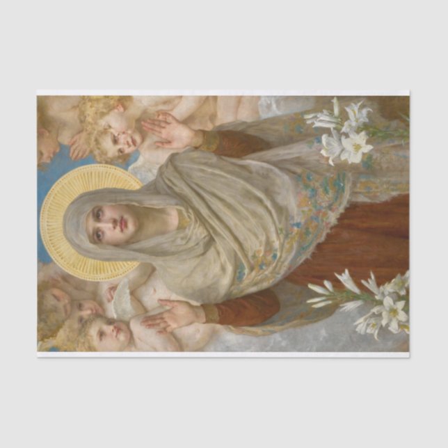 Papier Mousseline Priez pour nous par William Bouguereau  (Recto)