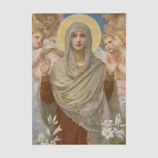 Papier Mousseline Priez Pour Nous par William Bouguereau  (Recto)