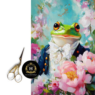 Papier Mousseline Prince Charming Floral Frog Decoupage