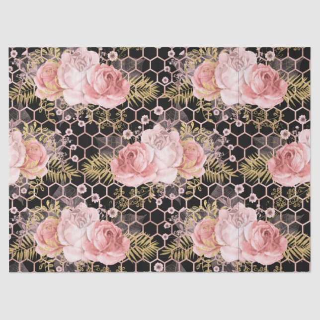 Papier Mousseline Princess Bee Series Design 8 Tissu Paper (Recto)