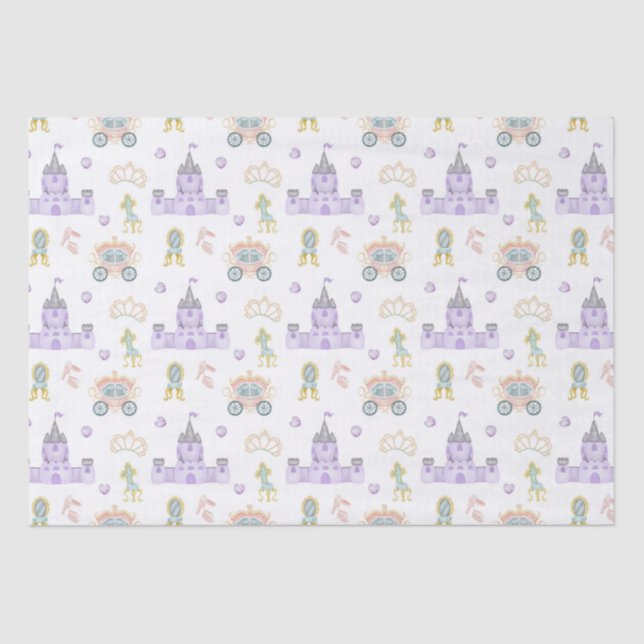 Papier Mousseline Princesse Baby shower Motif (Recto)