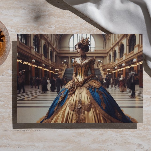Papier Mousseline Princesse dorée Steampunk Victorien Decoupage  (Créateur téléchargé)