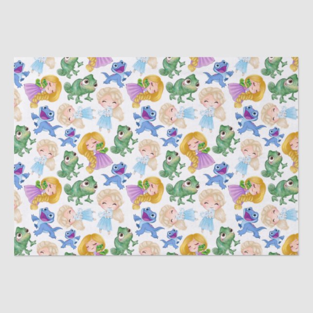 Papier Mousseline Princesse et Animaux de Compagnie (Recto)