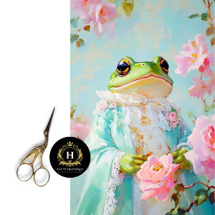 Papier Mousseline Princesse Grenouille Fantaisiste Art Floral Découp