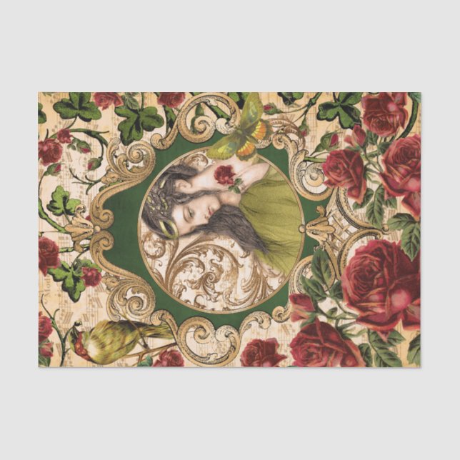 Papier Mousseline Princesse rose (Recto)