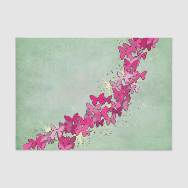 Papier Mousseline Princesse rose de papillon (Recto)