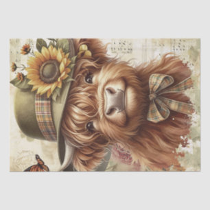 Papier Mousseline Printemps de la vache des Highlands