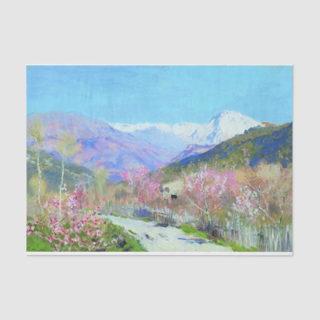 Papier Mousseline Printemps en Italie par Isaac Levitan (Recto)