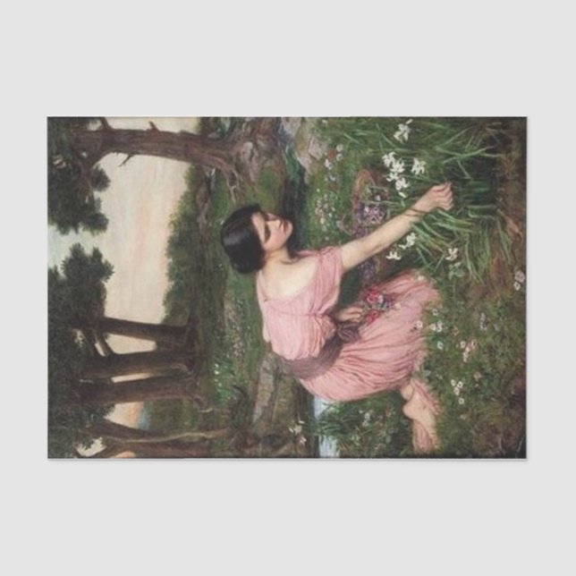 Papier Mousseline Printemps se répand un tour vert de fleurs - 1910 (Recto)