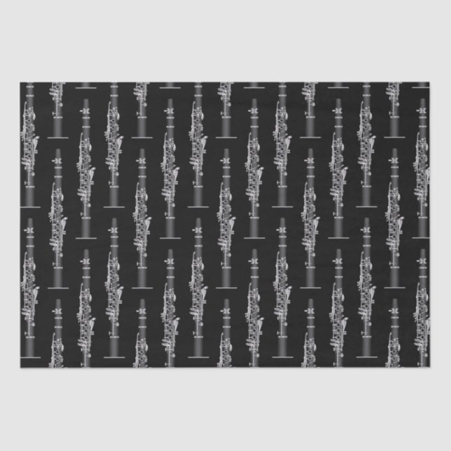 Papier Mousseline Professeur de musique Clarinet (Recto)