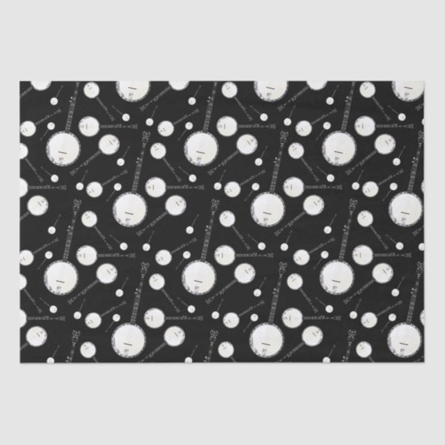 Papier Mousseline Professeur de musique de Banjo (Recto)