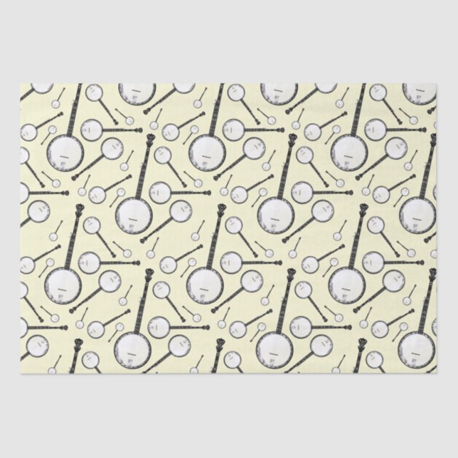 Papier Mousseline Professeur de musique de Banjo (Recto)