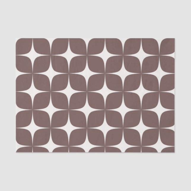 Papier Mousseline Profonde Bourgogne Mi-Siècle Moderne Elégant Boho (Recto)