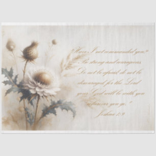 Papier Mousseline Promesses d'écriture Josh 1:9 Découpage
