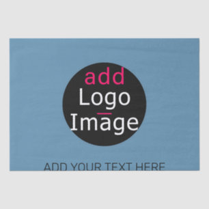 Papier Mousseline Promo moderne personnalisable Business Dusty Blue 