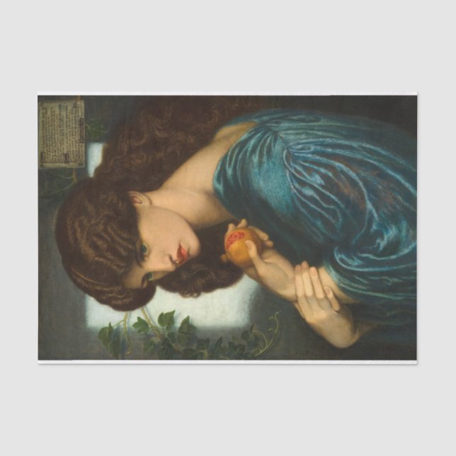 Papier Mousseline Proserpine par Dante Gabriel Rossetti (Recto)