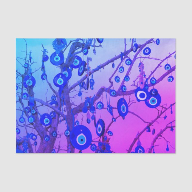 Papier Mousseline Protection Madagascar Eye Amulet Tissu Cadeau (Recto)