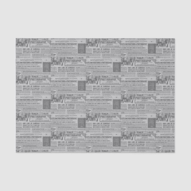 Papier Mousseline Publicité de caméra photographique vintage (Recto)