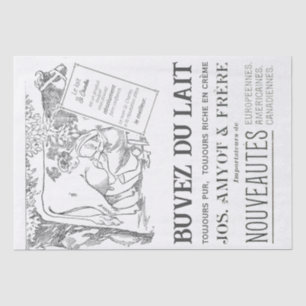 Papier Mousseline Publicité de la vache laitière française Découpage