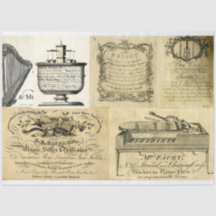 Publicité d'instruments de musique papier découpag