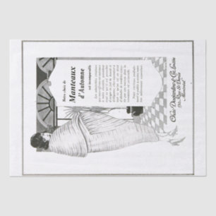 Papier Mousseline Publicité française Découpage Fancy Lady Vintage