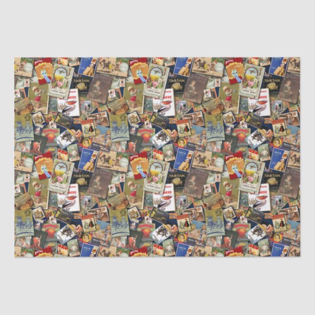 Papier Mousseline Publicité vintage (Recto)