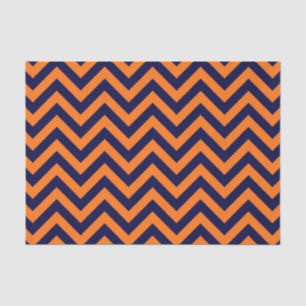 Papier Mousseline Pumkin, Navy Blue Large Chevron Zig Zag