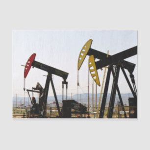 Papier Mousseline Pumpjacks en Californie du Taft