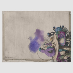 Papier Mousseline Purple Caterpillar Alice au pays des merveilles