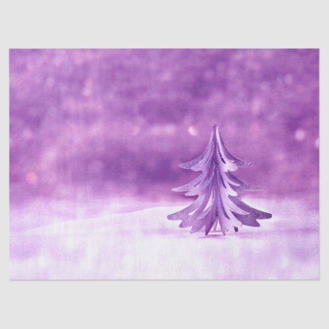 Papier Mousseline Purple Christmas Winter Wonderland (Recto)