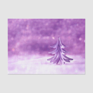 Papier Mousseline Purple Christmas Winter Wonderland
