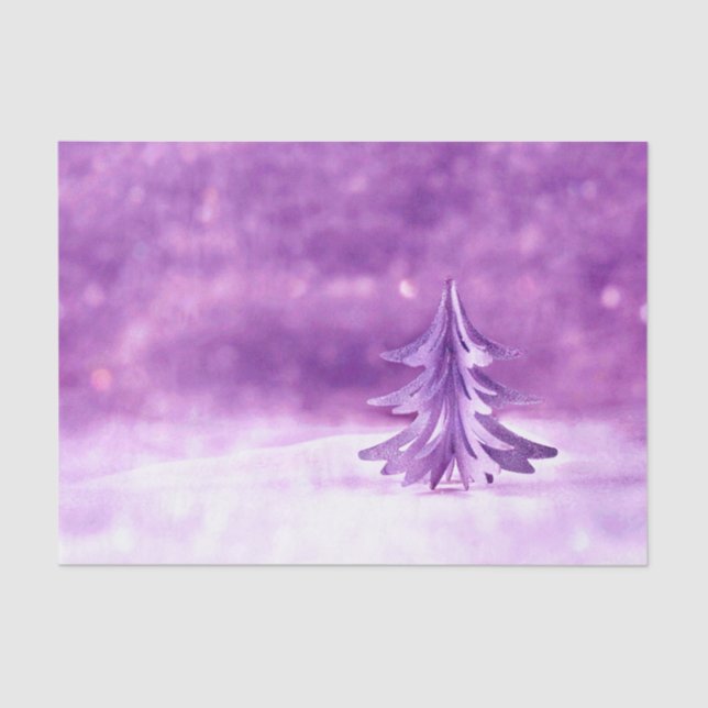 Papier Mousseline Purple Christmas Winter Wonderland (Recto)