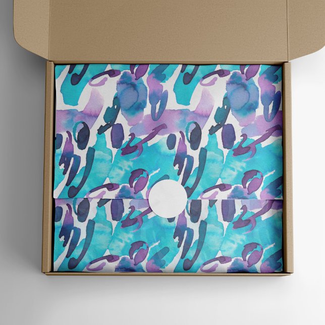 Papier Mousseline Purple et bleu peint Abstrait (Créateur téléchargé)