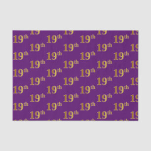 Papier Mousseline Purple, Faux Gold 19th (dix-neuvième) Event
