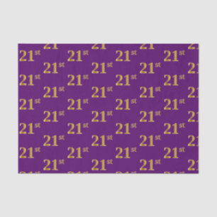 Papier Mousseline Purple, Faux Gold 21e (Vingt et unième)