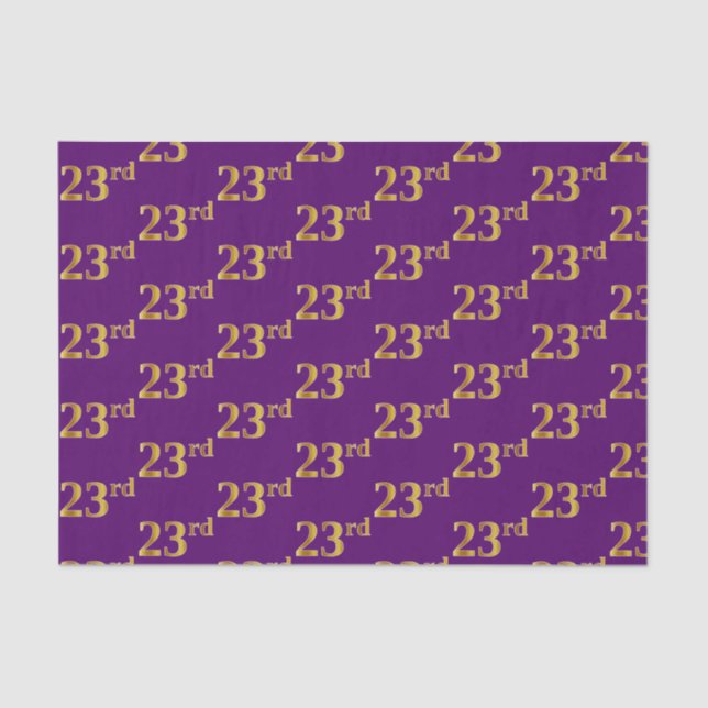 Papier Mousseline Purple, Faux Gold 23e (Vingt-troisième) (Recto)