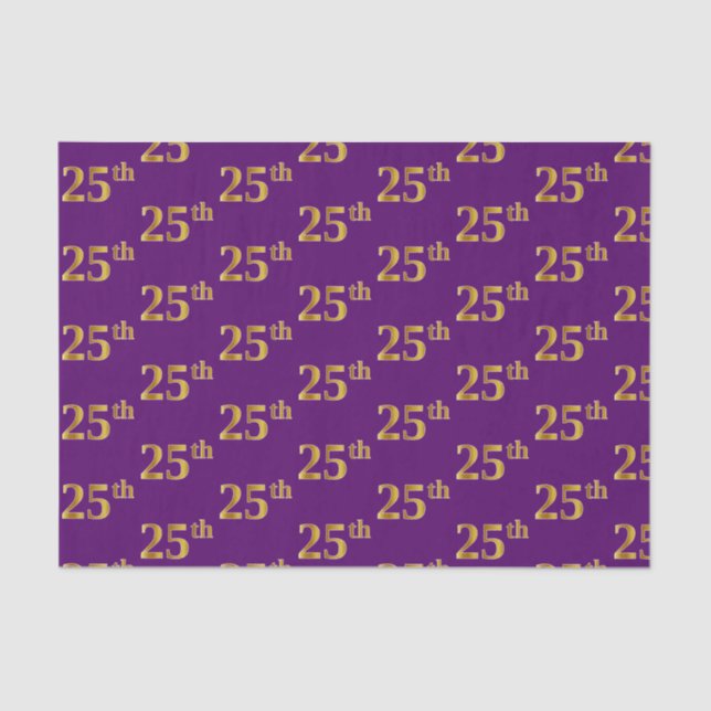 Papier Mousseline Purple, Faux Gold 25e (Vingt-cinquième) (Recto)