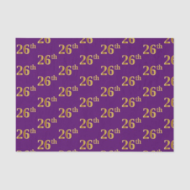 Papier Mousseline Purple, Faux Gold 26e (Vingt-sixième) (Recto)