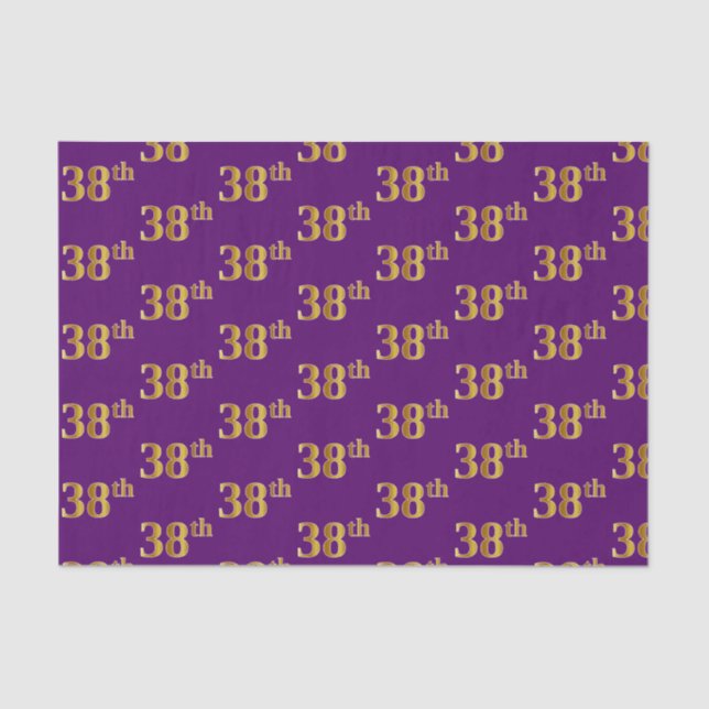 Papier Mousseline Purple, Faux Gold 38e (Trente-Huitième) (Recto)