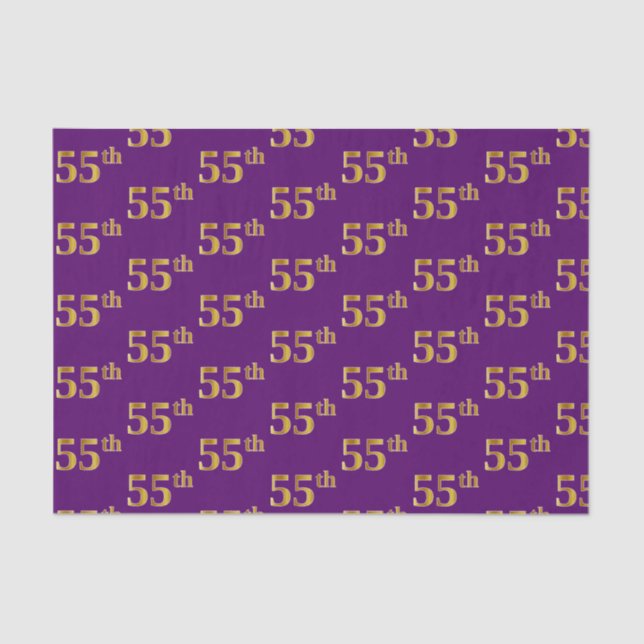 Papier Mousseline Purple, Faux Gold 55e (Cinquante-cinquième) (Recto)
