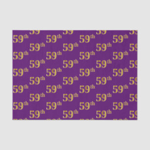 Papier Mousseline Purple, Faux Gold 59th (Cinquante-Neuvième) Event