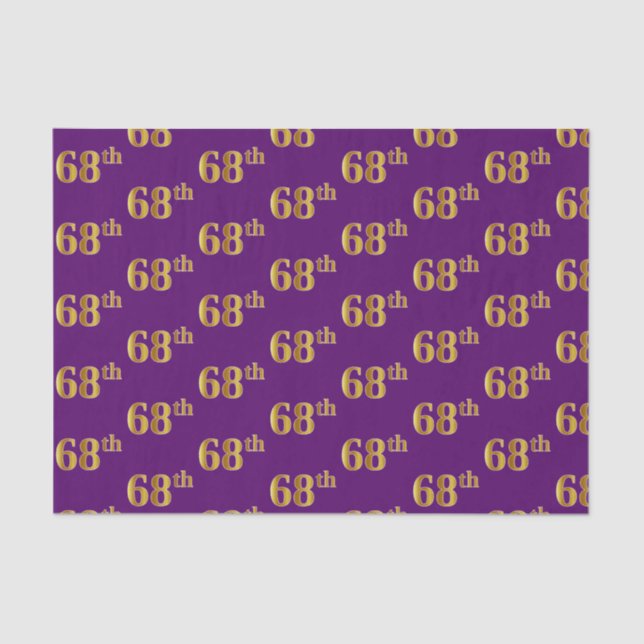 Papier Mousseline Purple, Faux Gold 68e (Soixante-huitième) (Recto)
