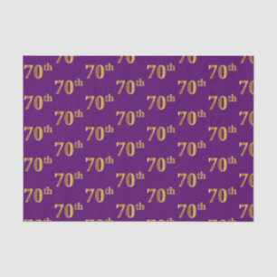 Papier Mousseline Purple, Faux Gold 70th (Seveneth)
